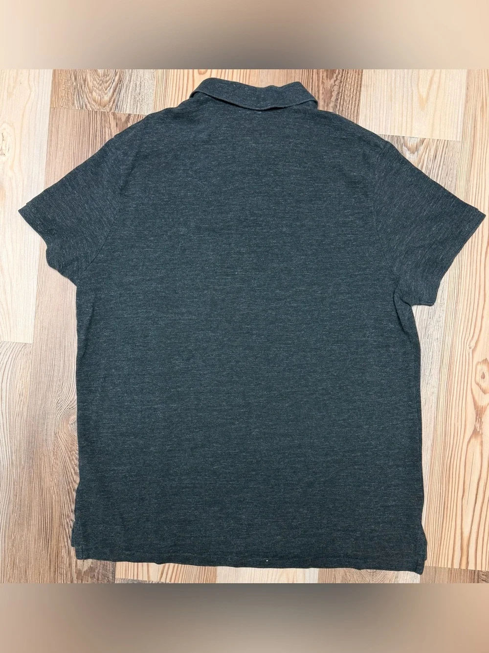 Ralph Lauren Men Custom Slim Fit Pique Polo Shirt Charcoal Black Heather XL